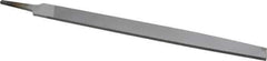 Nicholson - 12" Long, Smooth Cut, Flat American-Pattern File - Double Cut, 9/32" Overall Thickness, Tang - First Tool & Supply