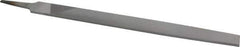 Nicholson - 14" Long, Smooth Cut, Flat American-Pattern File - Double Cut, 7/32" Overall Thickness, Tang - First Tool & Supply