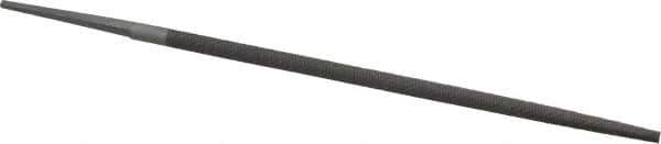 Nicholson - 8" Long, Smooth Cut, Round American-Pattern File - Single Cut, Tang - First Tool & Supply