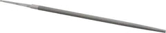 Nicholson - 10" Long, Smooth Cut, Round American-Pattern File - Single Cut, Tang - First Tool & Supply