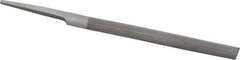 Nicholson - 4" Long, Smooth Cut, Half Round American-Pattern File - Single, Double Cut, 9/64" Overall Thickness, Tang - First Tool & Supply