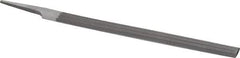 Nicholson - 8" Long, Second Cut, Half Round American-Pattern File - Double Cut, 7/32" Overall Thickness, Tang - First Tool & Supply