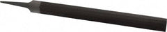 Nicholson - 10" Long, Second Cut, Half Round American-Pattern File - Double Cut, 9/32" Overall Thickness, Tang - First Tool & Supply