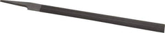 Nicholson - 12" Long, Smooth Cut, Half Round American-Pattern File - Single, Double Cut, 0.3438" Overall Thickness, Tang - First Tool & Supply