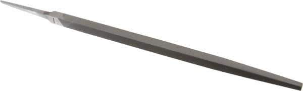 Nicholson - 12" Long, Smooth Cut, Square American-Pattern File - Double Cut, Tang - First Tool & Supply