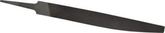 Nicholson - 6" Long, Second Cut, Knife American-Pattern File - Double Cut, 5/32" Overall Thickness, Tang - First Tool & Supply