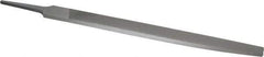 Nicholson - 8" Long, Second Cut, Knife American-Pattern File - Double Cut, 3/16" Overall Thickness, Tang - First Tool & Supply