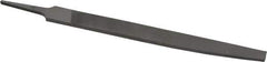 Nicholson - 8" Long, Smooth Cut, Knife American-Pattern File - Double Cut, 3/16" Overall Thickness, Tang - First Tool & Supply