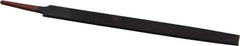 Simonds File - 8" Long, Smooth Cut, Flat American-Pattern File - Double Cut, 7/32" Overall Thickness, Tang - First Tool & Supply