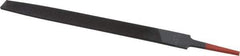 Simonds File - 10" Long, Smooth Cut, Flat American-Pattern File - Double Cut, 1/4" Overall Thickness, Tang - First Tool & Supply