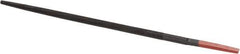 Simonds File - 8" Long, Smooth Cut, Round American-Pattern File - Double Cut, 5/16" Overall Thickness, Tang - First Tool & Supply