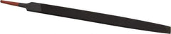 Simonds File - 12" Long, Smooth Cut, Mill American-Pattern File - Single Cut, 7/32" Overall Thickness, Tang - First Tool & Supply