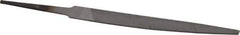 Nicholson - 4" Long, Smooth Cut, Warding American-Pattern File - Double Cut, 3/64" Overall Thickness, Tang - First Tool & Supply