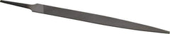 Nicholson - 8" Long, Smooth Cut, Warding American-Pattern File - Double Cut, 3/32" Overall Thickness, Tang - First Tool & Supply