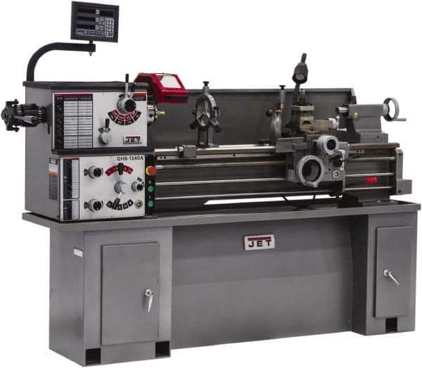 Jet - 13" Swing, 40" Between Centers, 230 Volt, Single Phase Bench Lathe - 5MT Taper, 2 hp, 70 to 2,000 RPM, 1-1/2" Bore Diam, 32" Deep x 47" High x 71" Long - First Tool & Supply