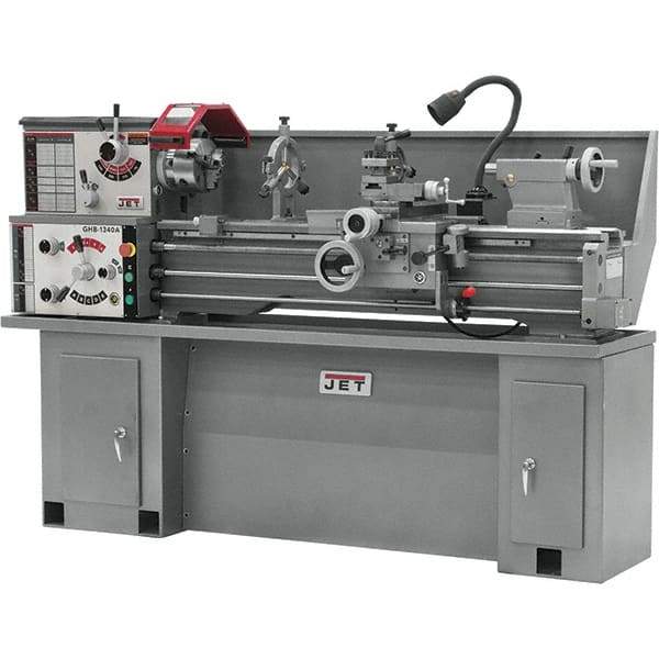 Jet - 13" Swing, 40" Between Centers, 230 Volt, Single Phase Bench Lathe - 5MT Taper, 2 hp, 70 to 2,000 RPM, 1-1/2" Bore Diam, 32" Deep x 47" High x 71" Long - First Tool & Supply