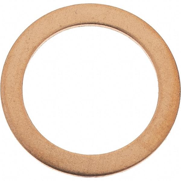 Value Collection - 9/16 SAE, 39/64" ID x 13/16" OD Oil Drain Plug Gasket - 1/32" Thick, Copper - First Tool & Supply