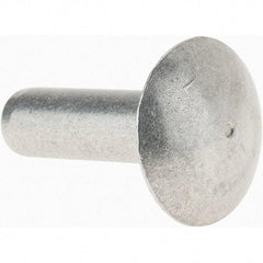 Value Collection - 3/16" Body Diam, Brazier Aluminum Solid Rivet - 5/8" Length Under Head - First Tool & Supply