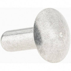 Value Collection - 3/16" Body Diam, Brazier Aluminum Solid Rivet - 1/2" Length Under Head - First Tool & Supply