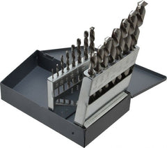 Chicago-Latrobe - 1/16 to 1/2", 118° Point, Bright Finish, High Speed Steel Jobber Length Drill Bit Set - First Tool & Supply