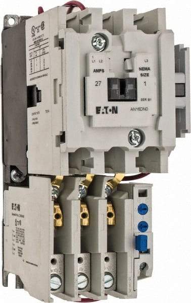 Eaton Cutler-Hammer - 240 Coil VAC, 27 Amp, NEMA Size 1, Nonreversible Open Enclosure NEMA Motor Starter - 3 hp at 1 Phase - First Tool & Supply