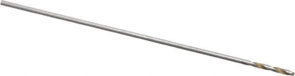 Chicago-Latrobe - #80 118° High Speed Steel Jobber Drill - Bright Finish, Right Hand Cut, Spiral Flute, Straight Shank, 3/4" OAL, Standard Point - First Tool & Supply