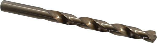 Chicago-Latrobe - 3/8" 135° Cobalt Jobber Drill - Oxide/Gold Finish, Right Hand Cut, Spiral Flute, Straight Shank, 5" OAL, Split Point - First Tool & Supply