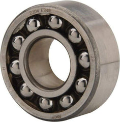 SKF - 20mm Bore Diam, 47mm OD, Open Self Aligning Radial Ball Bearing - 18mm Wide, 2 Rows, Round Bore, 933 Lb Static Capacity, 3,780 Lb Dynamic Capacity - First Tool & Supply