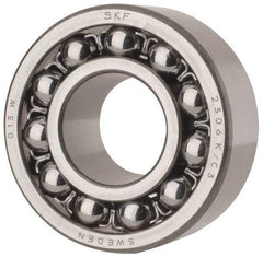 SKF - 30mm Bore Diam, 72mm OD, Open Self Aligning Radial Ball Bearing - 27mm Wide, 2 Rows, Round Bore, 1,980 Lb Static Capacity, 7,010 Lb Dynamic Capacity - First Tool & Supply