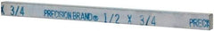 Precision Brand - 12" Long x 3/4" High x 1/2" Wide, Zinc-Plated Key Stock - Low Carbon Steel - First Tool & Supply