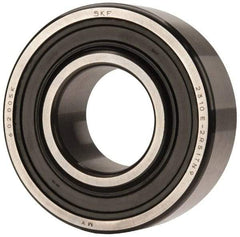 SKF - 50mm Bore Diam, 110mm OD, Double Seal Self Aligning Radial Ball Bearing - 40mm Wide, 2 Rows, Round Bore, 4,500 Lb Static Capacity, 14,300 Lb Dynamic Capacity - First Tool & Supply