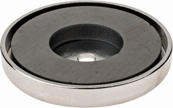 Mag-Mate - 19 Lb Max Pull Force, 5/16" Overall Height, 2.03" Diam, Ceramic Cup Magnet - First Tool & Supply