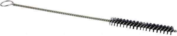Weiler - 2" Long x 1/4" Diam Nylon Tube Brush - Single Spiral, 6-1/4" OAL, 0.005" Filament Diam, 3/32" Shank Diam - First Tool & Supply