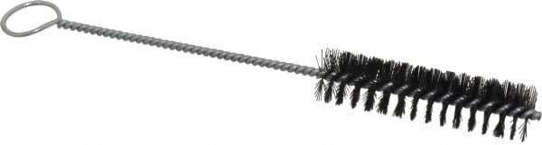 Weiler - 3" Long x 3/4" Diam Nylon Tube Brush - Single Spiral, 8-1/2" OAL, 0.012" Filament Diam, 1/8" Shank Diam - First Tool & Supply
