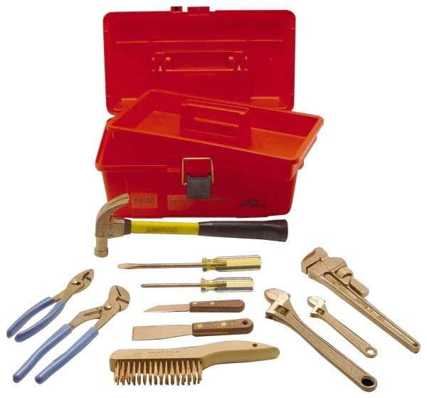 Ampco - 11 Piece Nonsparking Tool Set - Comes in Tool Box - First Tool & Supply