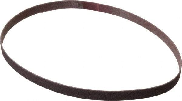 Norton - 1/4" Wide x 12" OAL, 120 Grit, Aluminum Oxide Abrasive Belt - Aluminum Oxide, Fine, Coated, Series R228 - First Tool & Supply