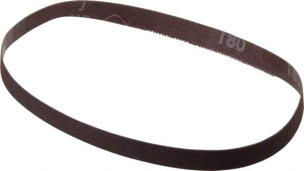 Norton - 1/2" Wide x 18" OAL, 180 Grit, Aluminum Oxide Abrasive Belt - Aluminum Oxide, Very Fine, Coated, Series R228 - First Tool & Supply