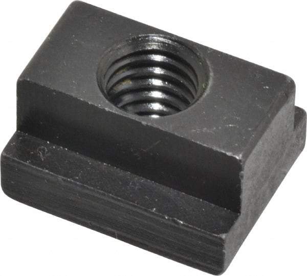 Jergens - 3/8-16 Blind Tapped T Slot Nut - 7/16" Slot Width, 11/16 x 7/32" Base Width x Height, 7/8 x 1/2" OAL x Height - First Tool & Supply