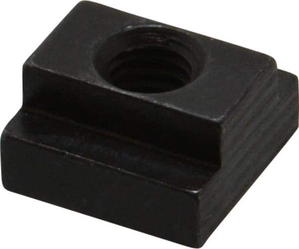 Jergens - 3/8-16 Blind Tapped T Slot Nut - 1/2" Slot Width, 7/8 x 9/32" Base Width x Height, 7/8 x 1/2" OAL x Height - First Tool & Supply