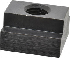 Jergens - 1/2-13 Blind Tapped T Slot Nut - 11/16" Slot Width, 1-1/8 x 7/16" Base Width x Height, 1-1/4 x 3/4" OAL x Height - First Tool & Supply