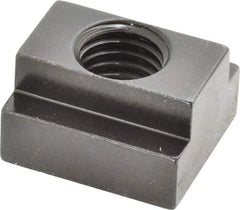 Jergens - 5/8-11 Blind Tapped T Slot Nut - 11/16" Slot Width, 1-1/8 x 7/16" Base Width x Height, 1-1/4 x 3/4" OAL x Height - First Tool & Supply