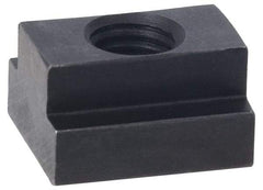 Jergens - M12x1.75 Tapped Through T Slot Nut - 16mm Slot Width, 25 x 9mm Base Width x Height, 29 x 16mm OAL x Height - First Tool & Supply