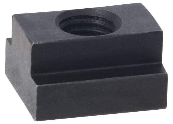 Jergens - M16x2.00 Tapped Through T Slot Nut - 22mm Slot Width, 35 x 14mm Base Width x Height, 38 x 25mm OAL x Height - First Tool & Supply