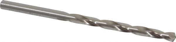 Cleveland - #12 135° High Speed Steel Jobber Drill - Bright Finish, Right Hand Cut, Spiral Flute, Straight Shank, 3-1/2" OAL, Split Point - First Tool & Supply