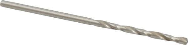 Cleveland - #48 135° High Speed Steel Jobber Drill - Bright Finish, Right Hand Cut, Spiral Flute, Straight Shank, 2" OAL, Split Point - First Tool & Supply