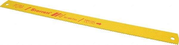 Starrett - 17" Long, 6 Teeth per Inch, Bi-Metal Power Hacksaw Blade - Toothed Edge, 1-3/8" Wide x 0.062" Thick - First Tool & Supply