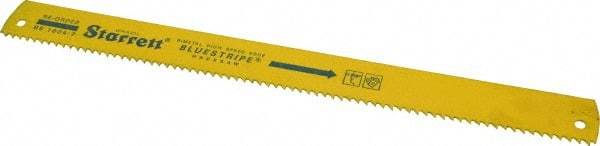 Starrett - 18" Long, 4 Teeth per Inch, Bi-Metal Power Hacksaw Blade - Toothed Edge, 1-5/8" Wide x 0.075" Thick - First Tool & Supply