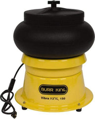 Burr King - 0.33 Cu Ft, 1/5 hp, Vibratory Tumbler - Adjustable Amplitude, Flow Through Drain - First Tool & Supply