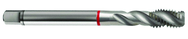 M10x1.0 6H 3-Flute Cobalt Red Ring Semi-Bottoming 40 degree Spiral Flute Tap-Bright - First Tool & Supply