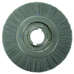 14" Diameter - Maximum Density Crimped Filament Miniatrue Disc Brush - 0.035/80 Grit - 2" Arbor - First Tool & Supply